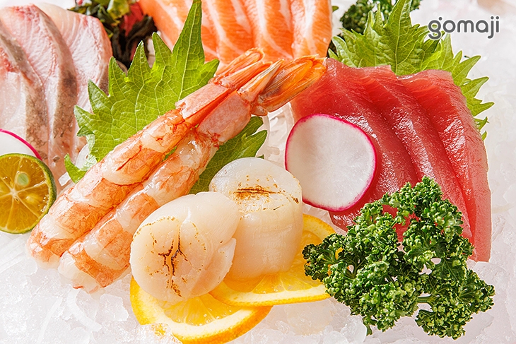 綜合生魚片&牡丹蝦&生食干貝