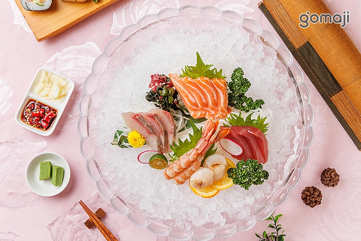 綜合生魚片&牡丹蝦&生食干貝