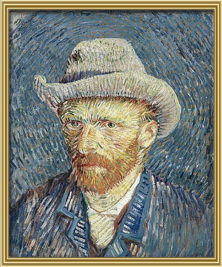 戴氈帽的自畫像