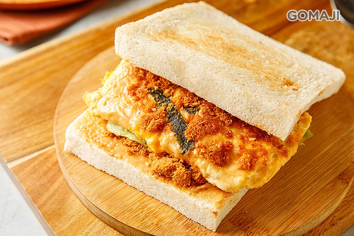 肉鬆花生蛋吐司