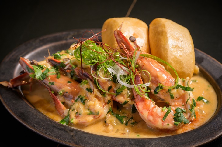 吮指龍舌蘭奶油蝦.炸饅頭