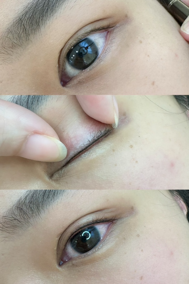 A.熊貓眼OUT絕不暈染掉色眼妝！半永久隱型眼線課程