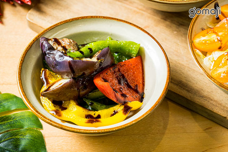 烤青椒、甜椒、茄子