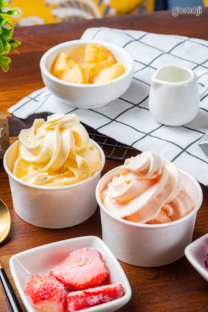 B.鮮果優格冰淇淋(任選1~3種水果) 好事成雙