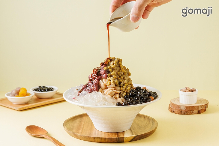 冰戀黑糖漿+固定料+a:紅豆+花生+綠豆+花豆