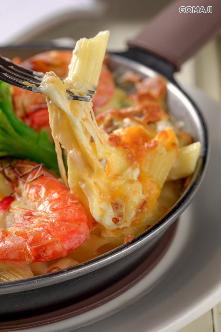 法式奶油海鮮焗烤+荔枝美人