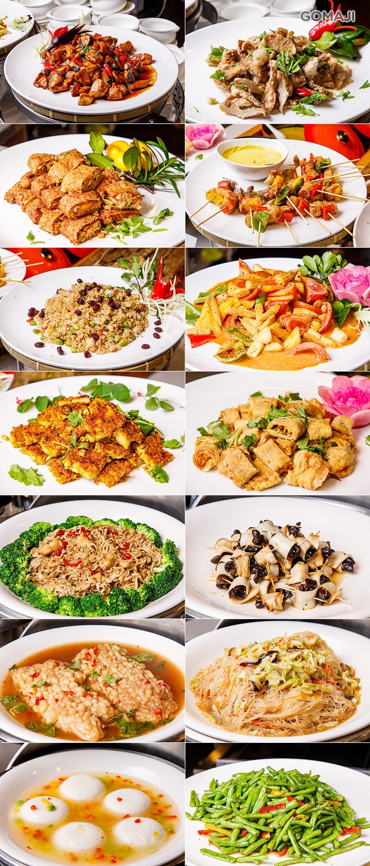 道道色香味俱全的豐富佳餚，各式時蔬料裡，美味不分軒輊！