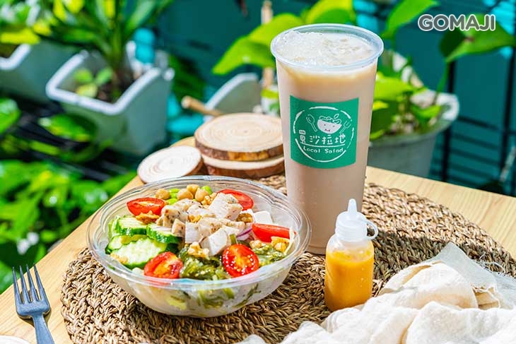 單人餐(沙拉四選一+豆漿紅茶)