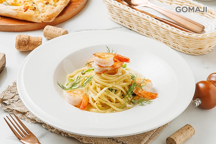 蒔蘿奶油鳳尾蝦義大利麵