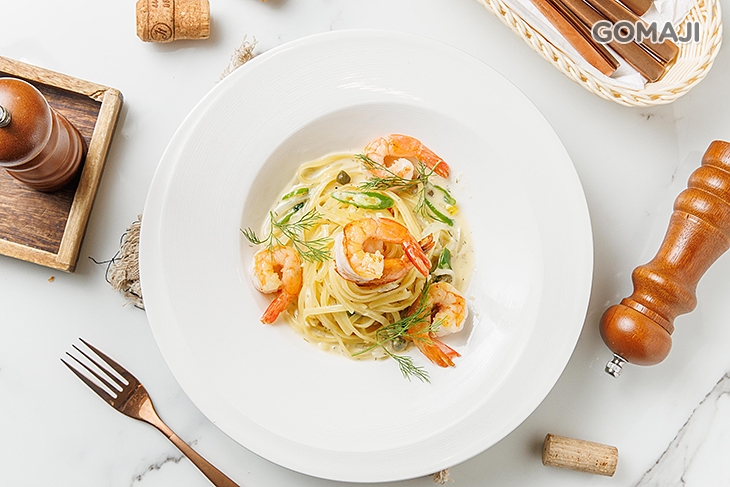 蒔蘿奶油鳳尾蝦義大利麵