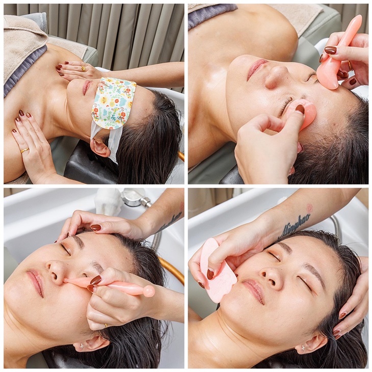 前胸肩頸按摩 + 脖頸頭部按摩 + 臉部香氛按摩鬆筋