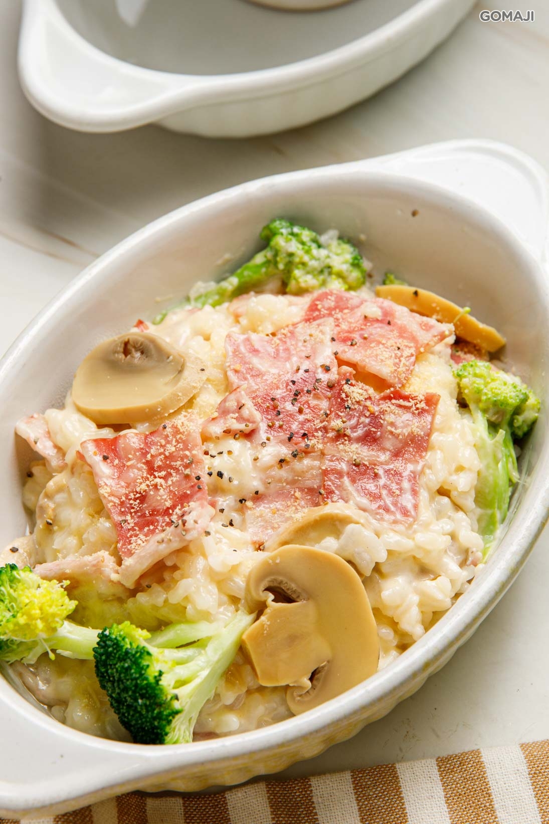 奶油培根蘑菇燉飯