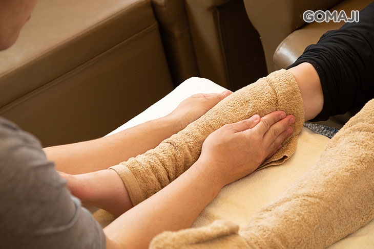 小腿熱敷