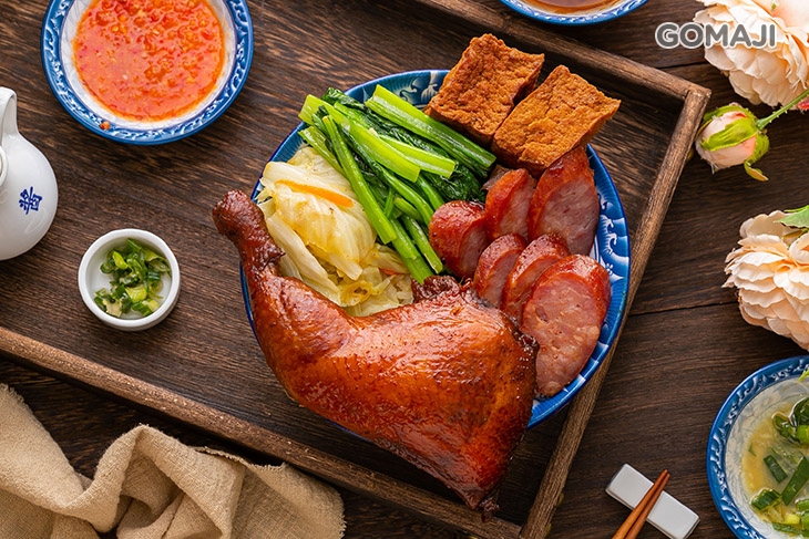 香腸雞腿飯