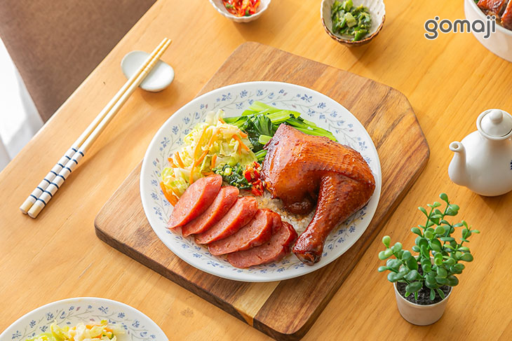 香腸雞腿飯