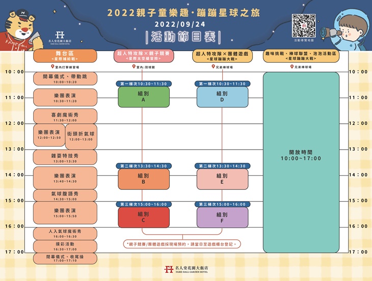 2022名人堂親子童樂趣-蹦蹦星球之旅(早鳥限定套票)