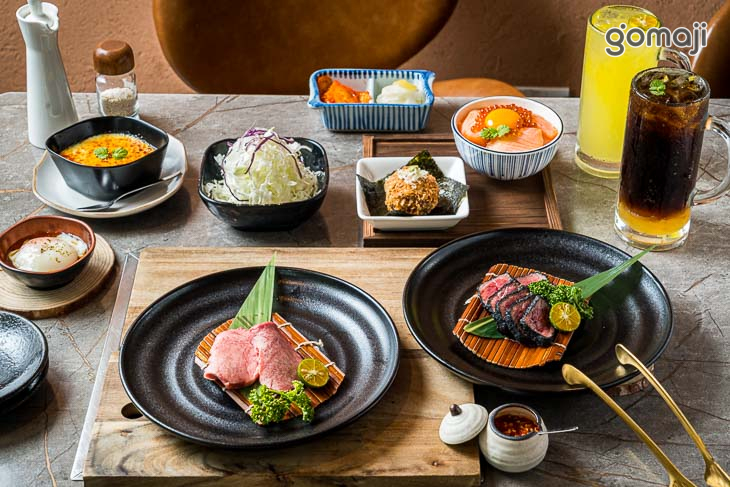 黑鑽厚炸和牛+薄切牛舌