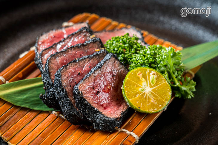 黑鑽厚炸和牛+薄切牛舌