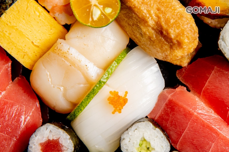 干貝壽司+花枝壽司