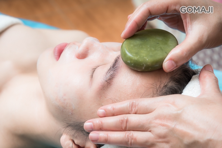 火山熔岩綠色續火石溫熱手技