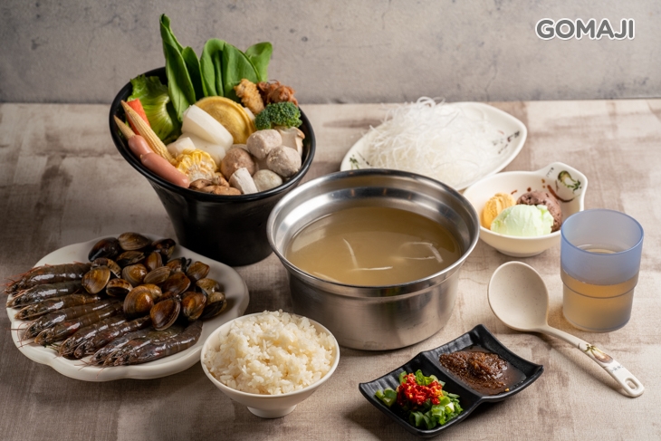 鮮蝦蛤蠣組+冬粉+精緻菜盤一份+飲料吧、冰淇淋、白飯吃到飽