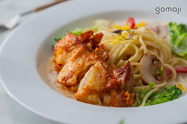 奶油雞腿義大利麵