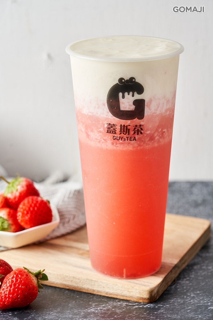 草莓烏龍芝士奶蓋