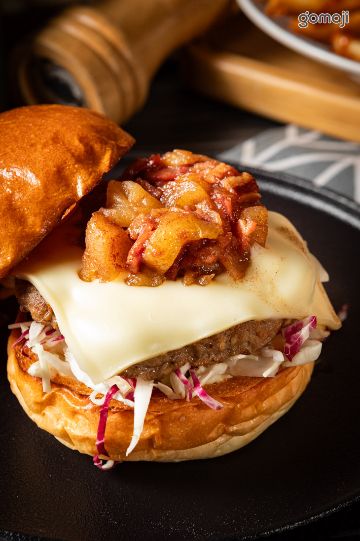焦糖蘋果牛肉堡