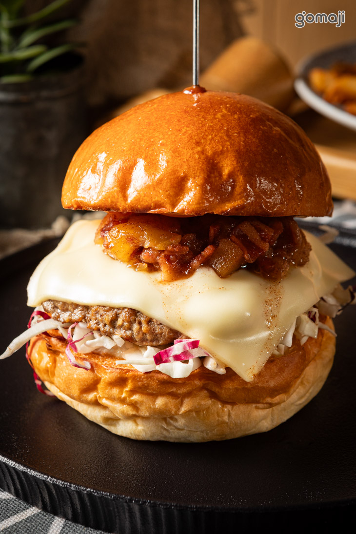 焦糖蘋果牛肉堡