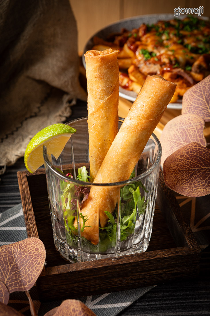 炸綠咖哩春捲杯