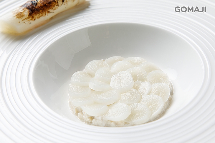 舒肥白蘆筍(蟹、蘋果、魚露)