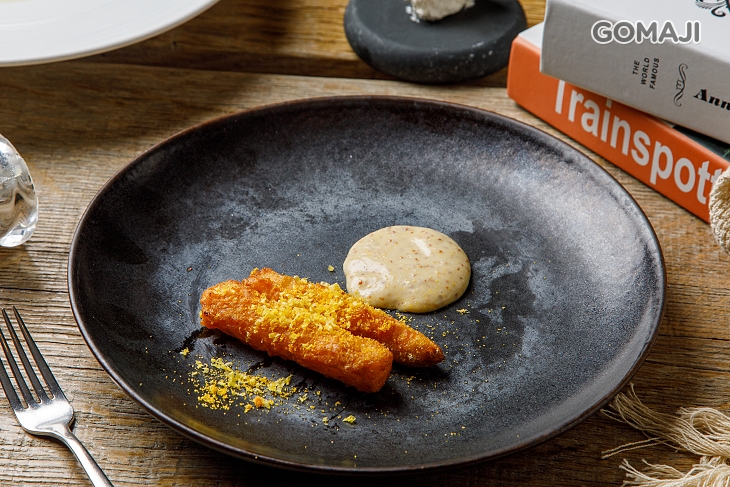 白蘆筍天婦羅(烏魚子、蛋、啤酒)