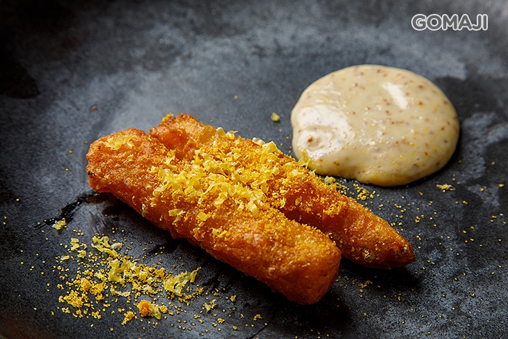 白蘆筍天婦羅(烏魚子、蛋、啤酒)