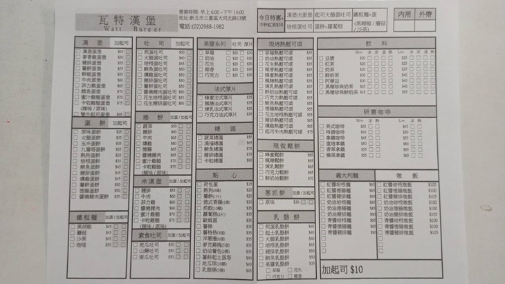 Watt瓦特漢堡早餐店