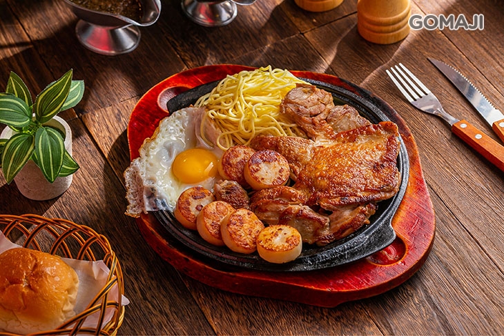 嫩煎干貝+香煎雞腿排