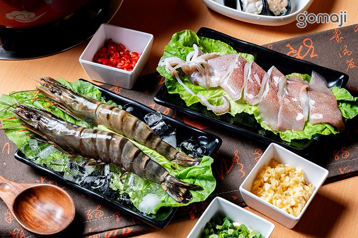 野生大草蝦&透抽