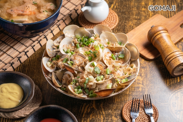 味噌豆腐湯+蛤蜊痛痛炒烏龍