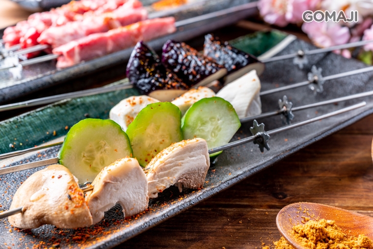 茄子、香菇、杏鮑菇、小黃瓜