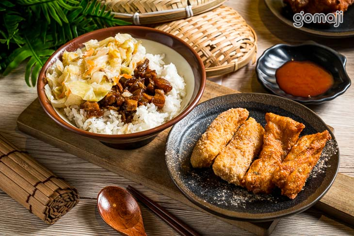 炸雙捲飯（蝦捲、花枝捲）