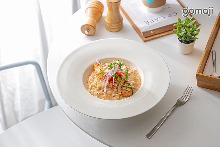 明太子鮭魚燉飯