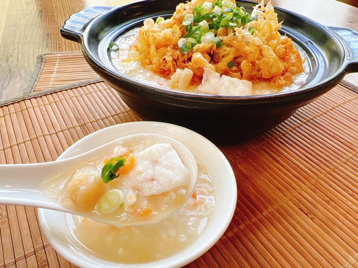 鱘魚干貝粥