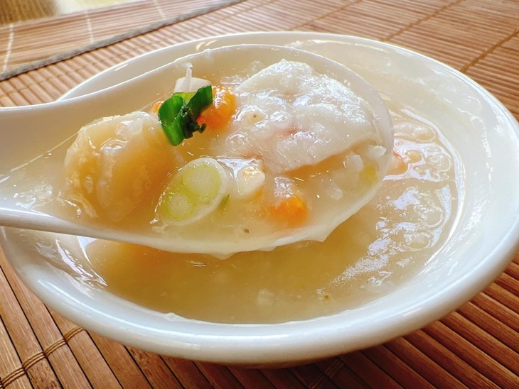 鱘魚干貝粥