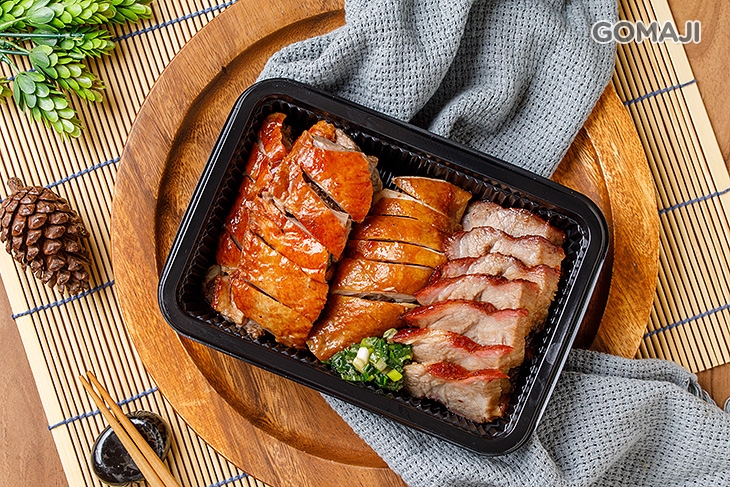 三寶拼盤一份(燒鴨+叉燒+油雞)