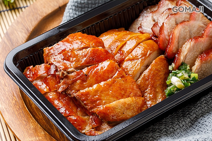 三寶拼盤一份(燒鴨+叉燒+油雞)