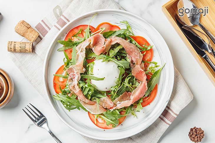 義式風情布拉塔與火腿