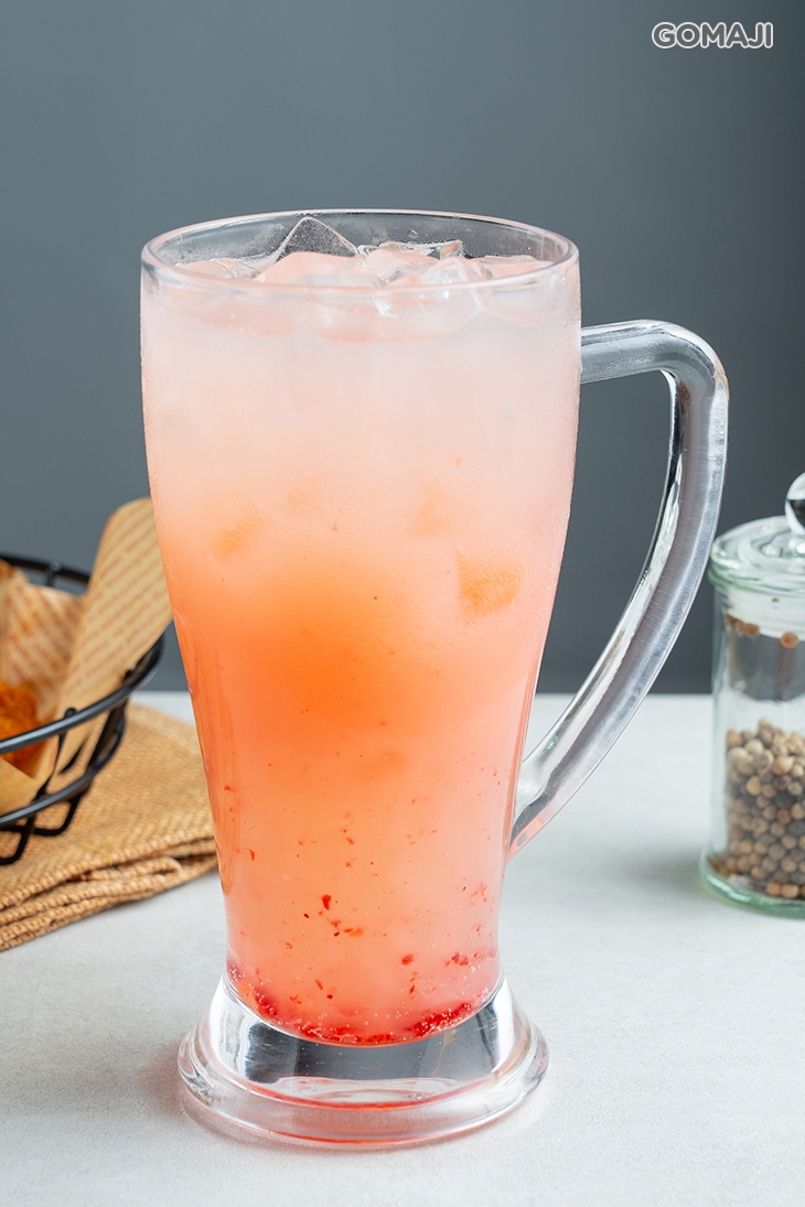 草莓優格氣泡飲
