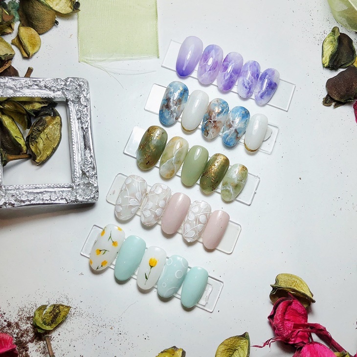 設計款手部凝膠美甲