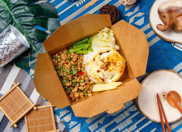 打拋碎豬肉餐盒