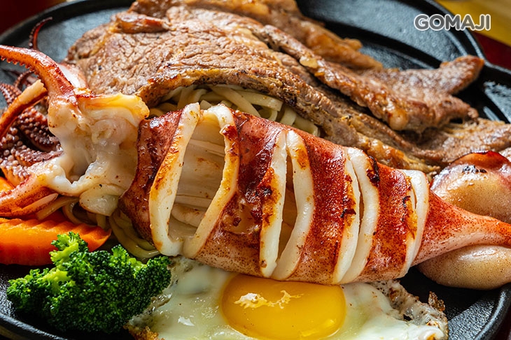 美國背肩牛排+大魷魚