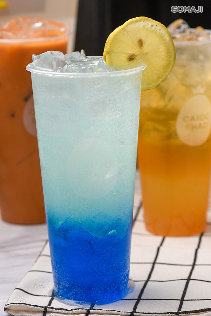 藍甘菊檸泡泡飲